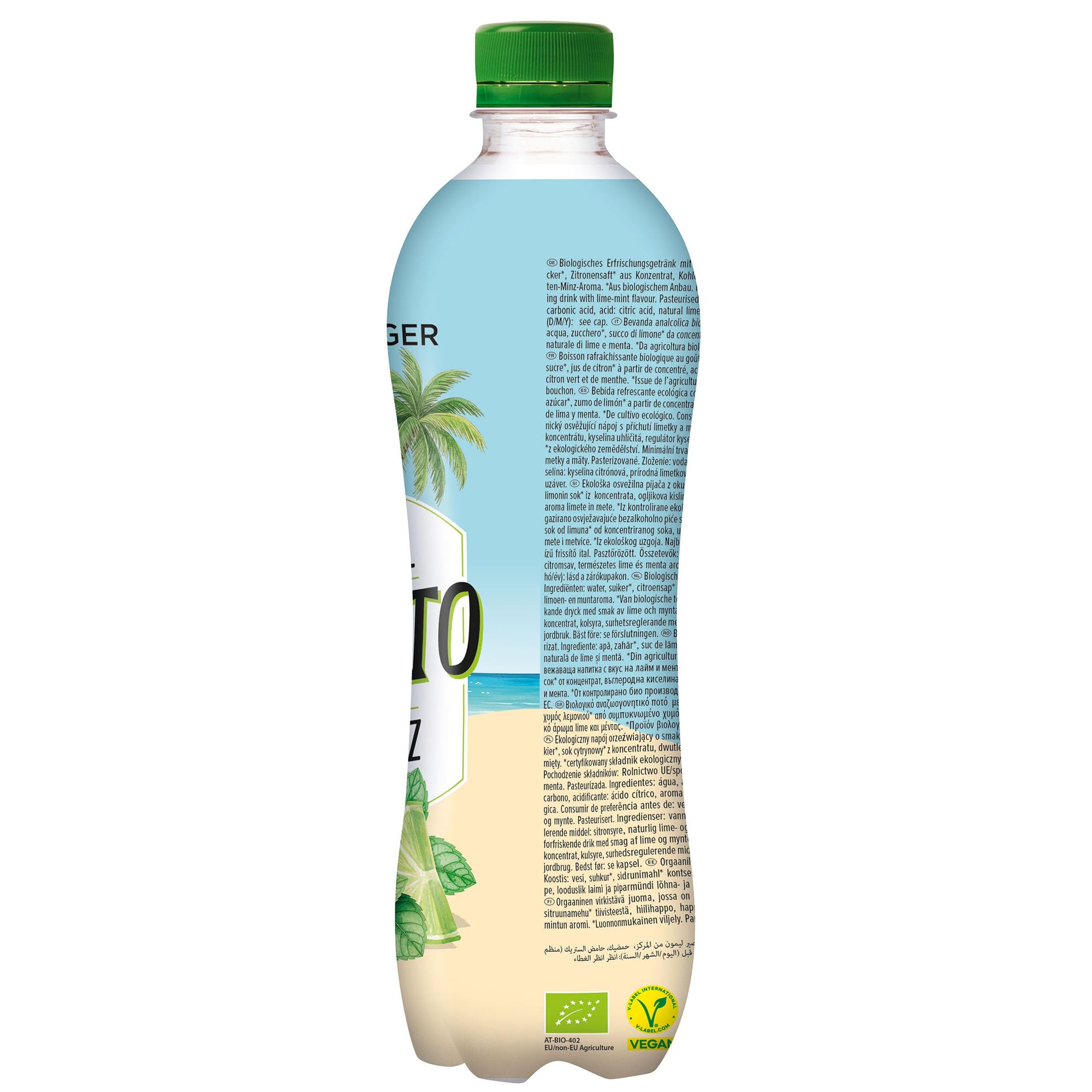 Höllinger Mojito Sprizz Bio Sans Alcool, Boisson Pétillante au Citron Vert et Menthe, 500ml, Biologique