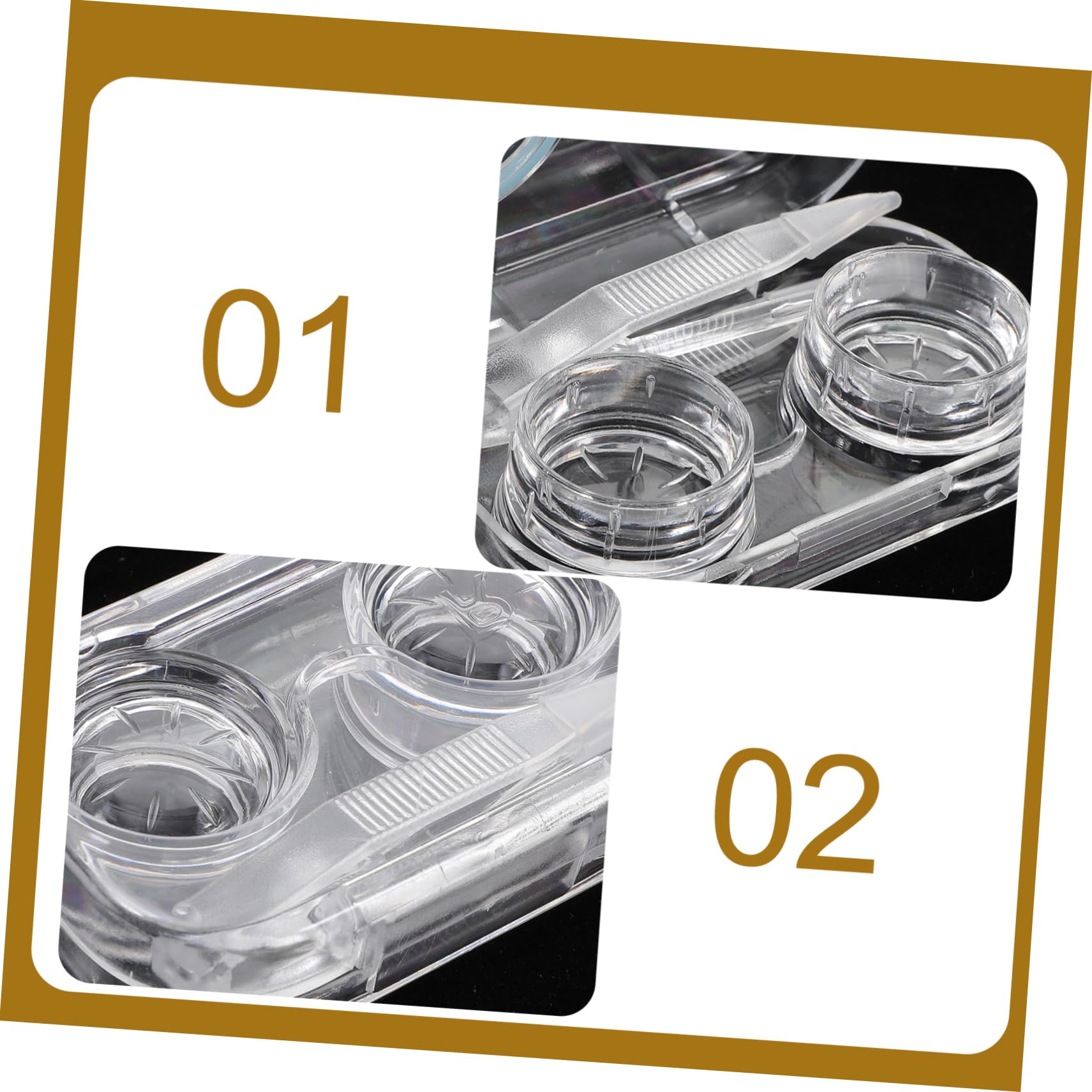 BESTYASH 4 set Custodia Per Lenti A Contatto Custodia Per Occhiali Custodia Per Lenti Custodia Trasparente Organizer Per La Delle Lenti 4 pezzi * 4
