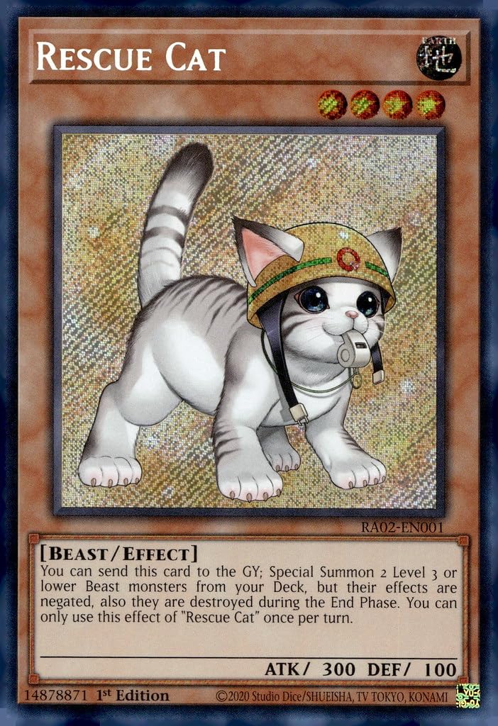 【ARS10】RESCUE CAT レスキューキャット RA02-EN001 Amazon.com: Rescue Cat (Alternate Art) (Secret Rare) - RA02-EN001