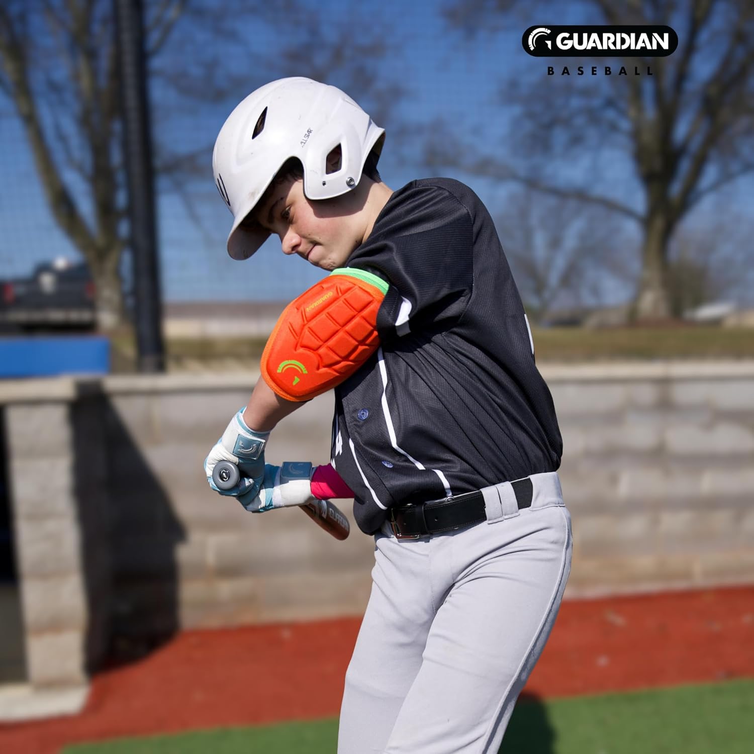 Guardian Baseball Elbow Guard Youth & Adult | Batting Elbow Guard Baseball | Adjustable Buckle | Lightweight Flexible Shell
