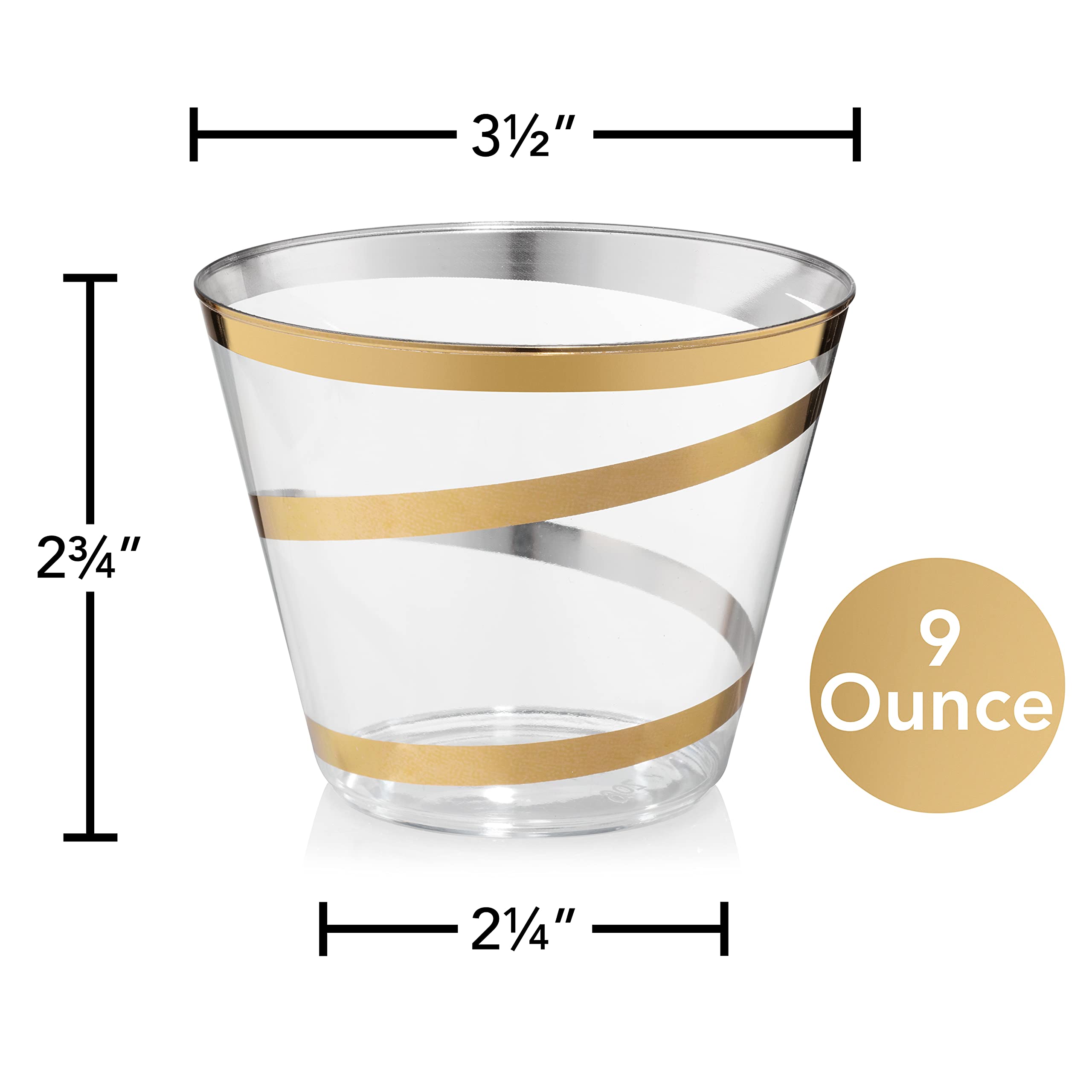 YEEHAW Bicchieri Plastica Usa E Getta 255ml | Confezione 2000 Pezzi | Trasparenti, Senza BPA | Ideali Per Festa, Matrimonio, Bar - 3