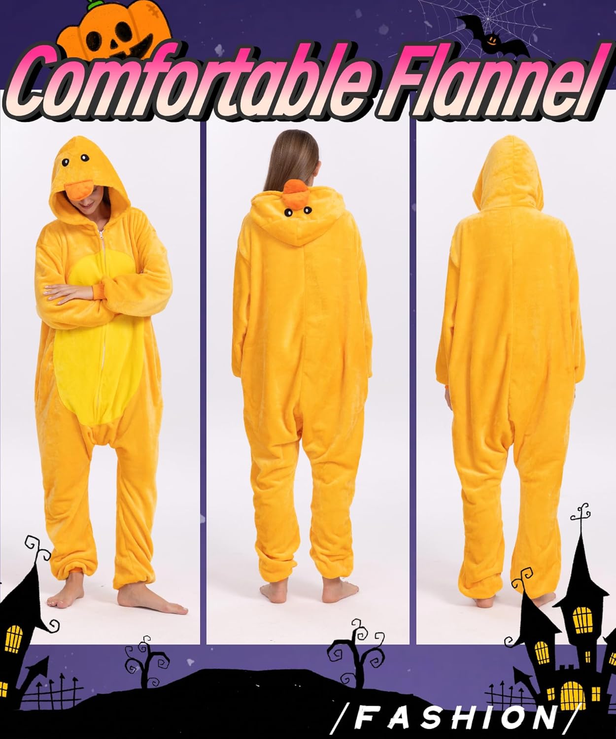 Unisex Adult Animal Onesie Pajamas, Men Women Flannel Halloween Cosplay Costume - Image 4