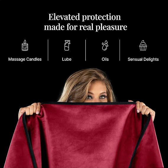 Liberator Fascinator Throw - The Original Sex Blanket for Couples - Sensually Soft and Moisture Proof Machine Washable Squirt Blanket for Lovers - Regular Size - Midnight