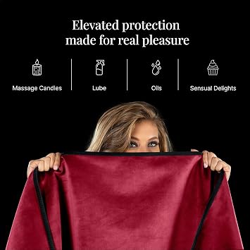 Liberator Fascinator Throw - The Original Sex Blanket for Couples - Sensually Soft and Moisture Proof Machine Washable Squirt Blanket for Lovers - Regular Size - Midnight
