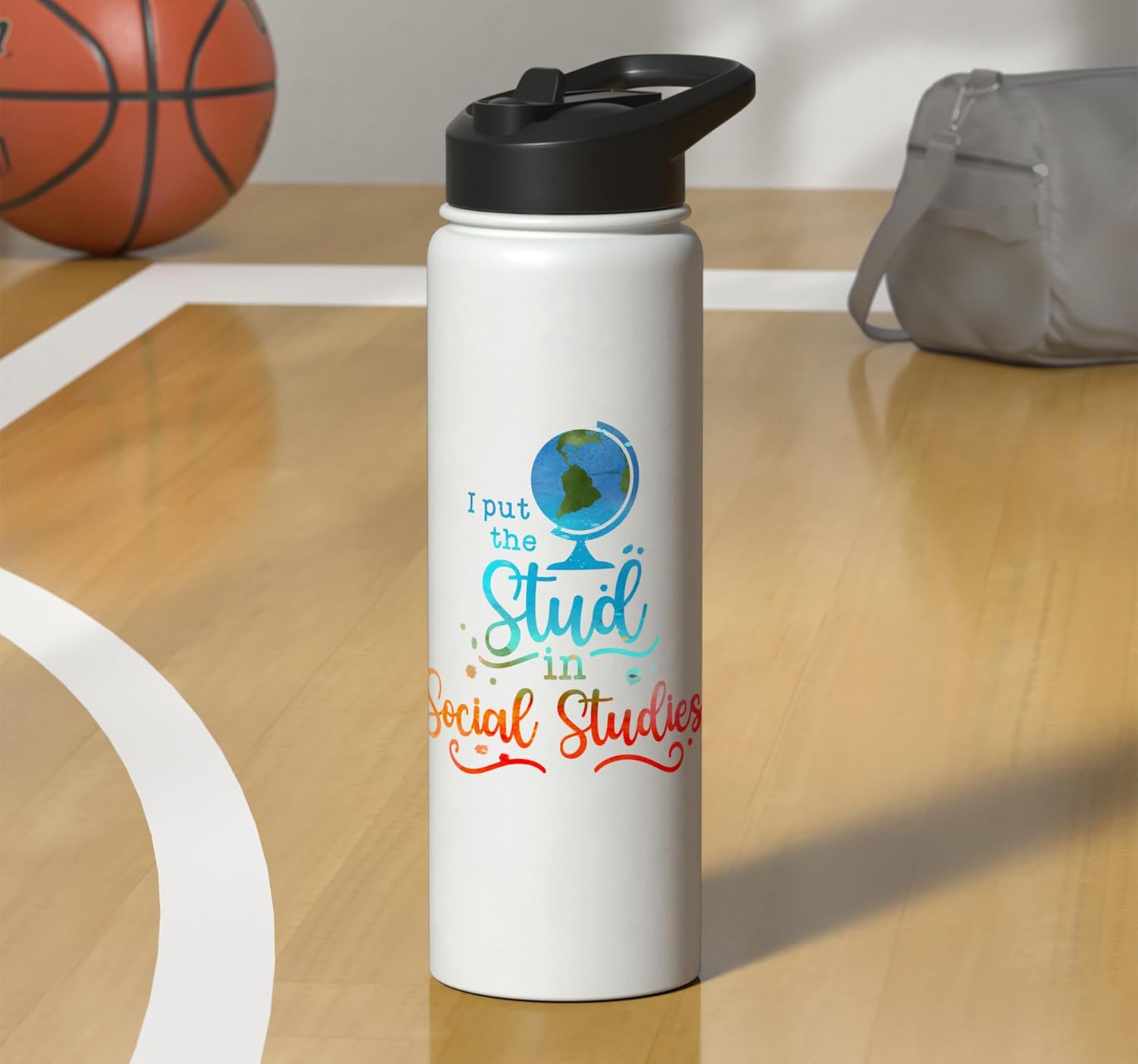 Social Studies Teacher Funny Social Studies Teaching Stainless Steel Insulated Water Bottle