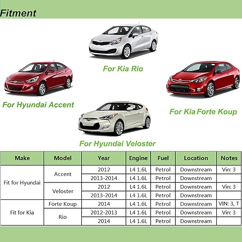 Miniatura 3 de Downstream O2 Sensor de oxígeno de repuesto para Kia Rio Hyundai Accent Veloster 2012-2014 Forte Koup L4 1.6L