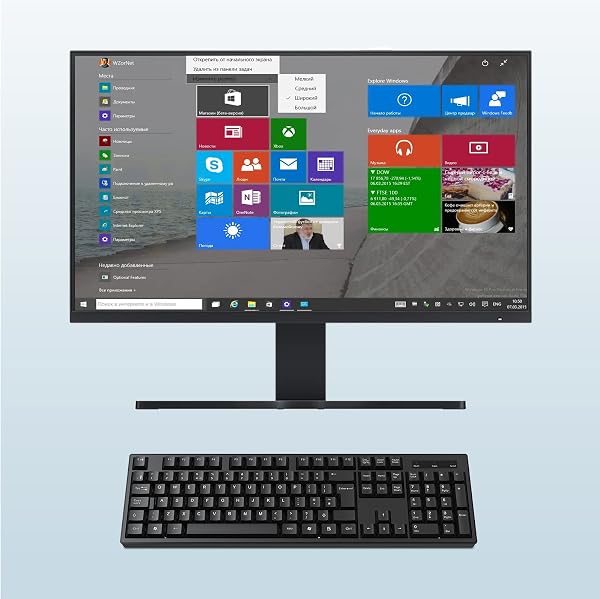 cimetech 2.4G Wireless Keyboard, QWERTY UK Full-Size Layout, USB Computer Keyboard with Numeric Keypad & Ergonomic Keys for Desktop/PC/Laptop/Surface/Smart TV/Notebook and Windows - Black - 2
