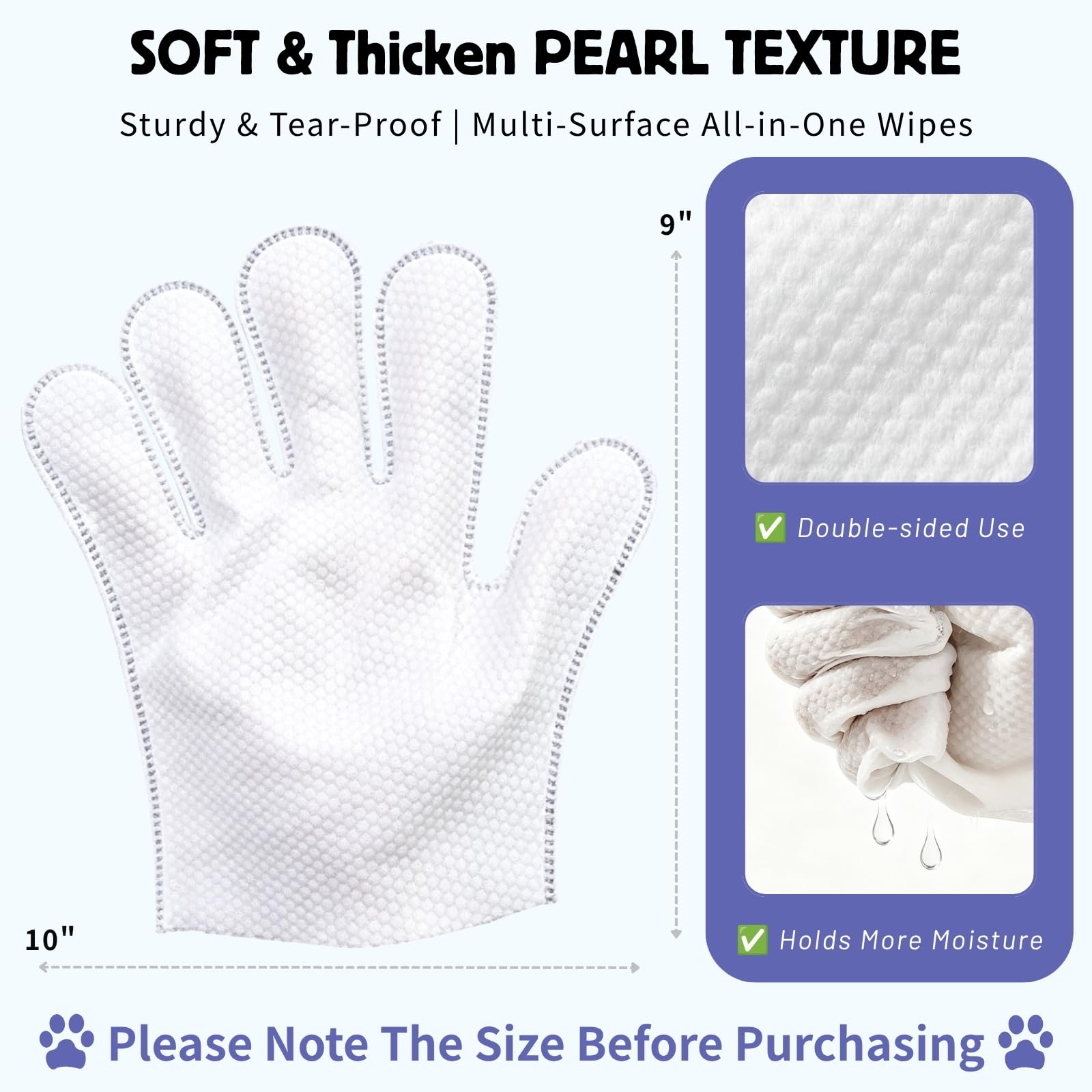 Lingettes pour gants pour animaux de compagnie (36 pièces)