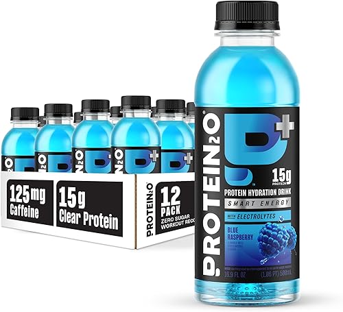 Vista 19 de Protein2o Bebida de hidratación aislada de proteína de suero de leche de 0.53 oz más energía y enfoque, 350 mg de electrolitos, vitaminas B5 y B6