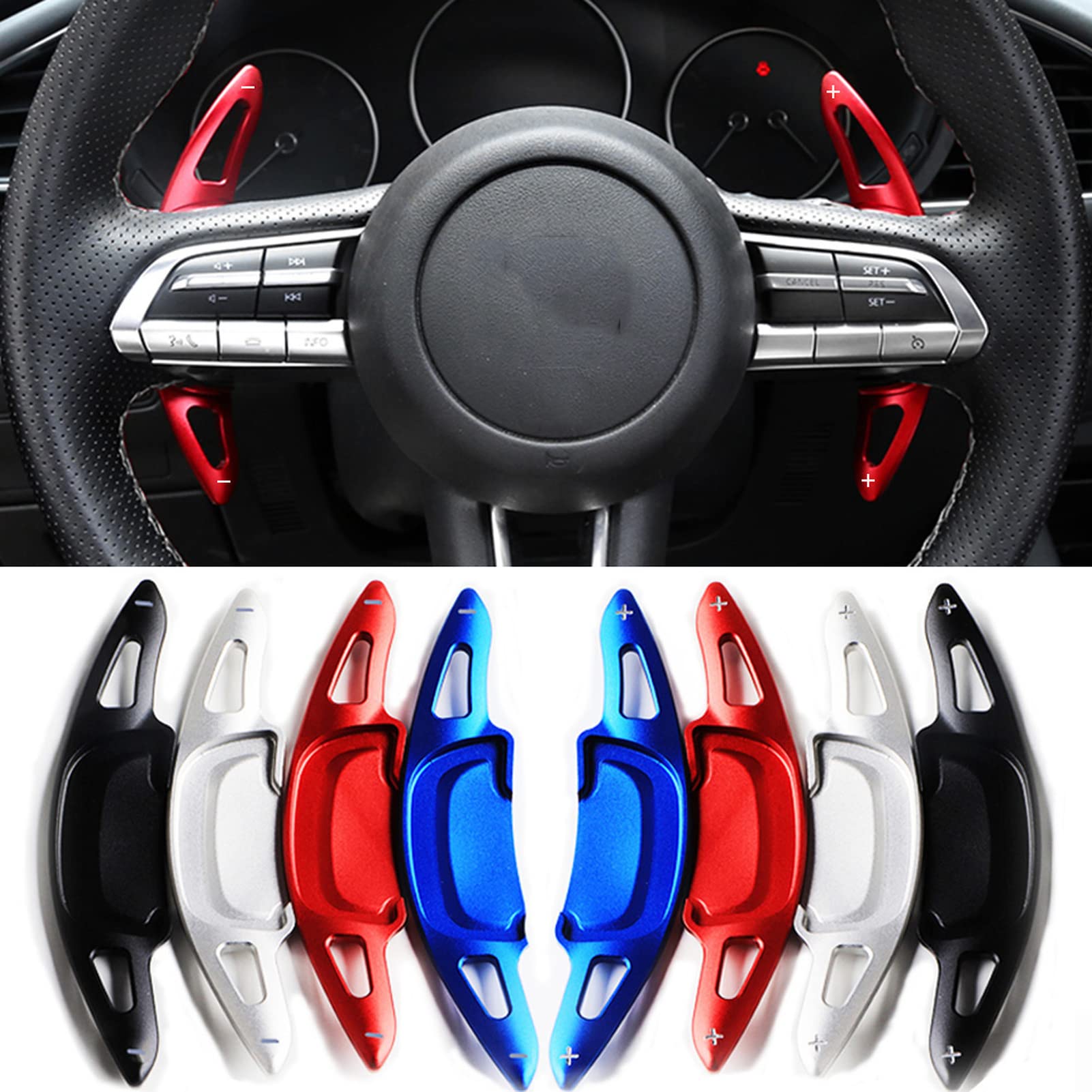 Paddle Shifter Car Steering Wheel Paddle Extend Sticker, For Mazda 3 Motorsports TCR 2019+ CX-30 MX-30 e-SKYACTIV-G 2020 2021