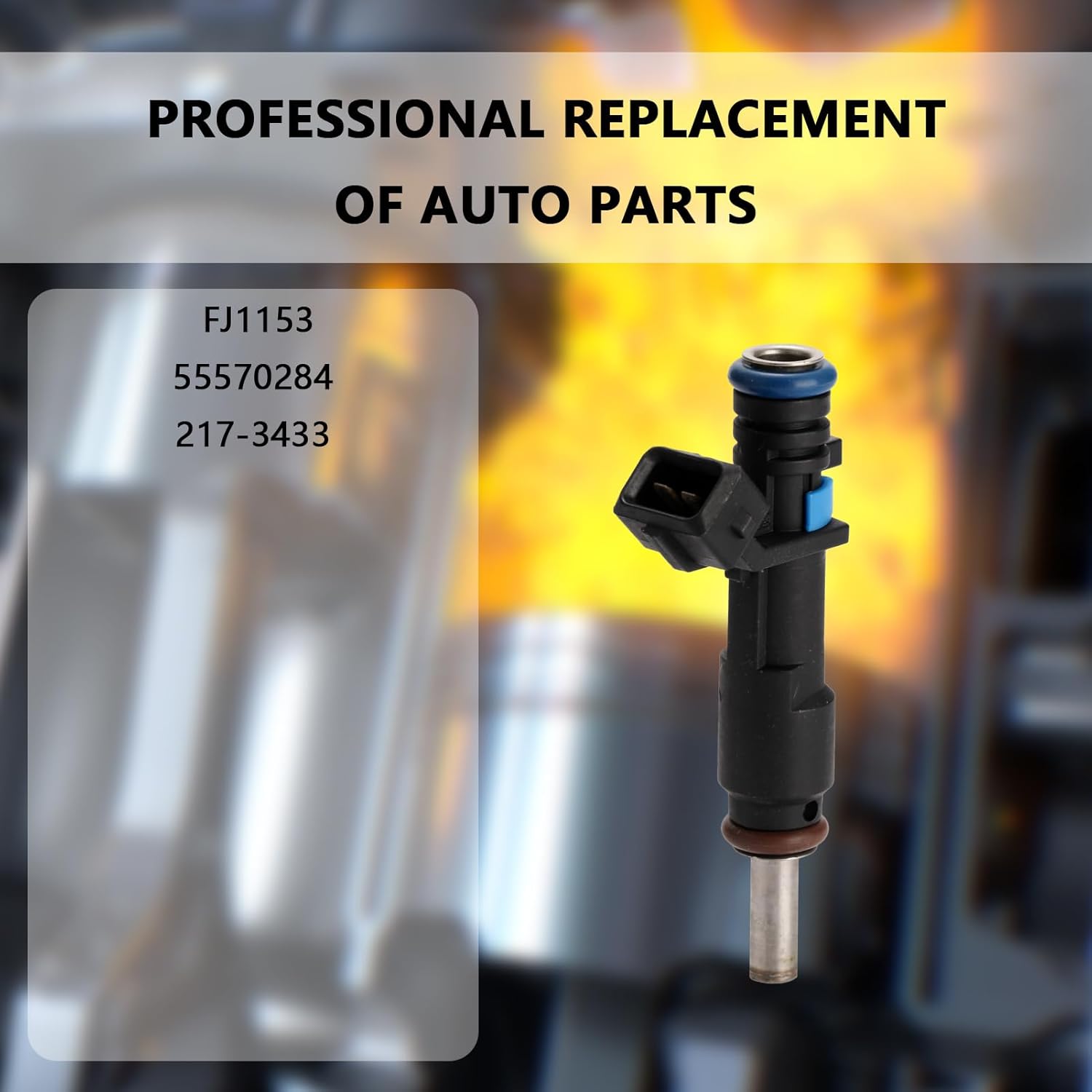 Set of 4 Fuel Injectors - Compatible with Chevrolet Cruze 2011-2015 Cruze Limited 2016 Sonic 2012-2015 L4 1.8L - Replaces FJ1153 55570284 217-3433