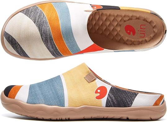 UIN Mens Slip On Shoes Colorful Comfortable Lightweight Art Travel Sneakers Casual Loafers