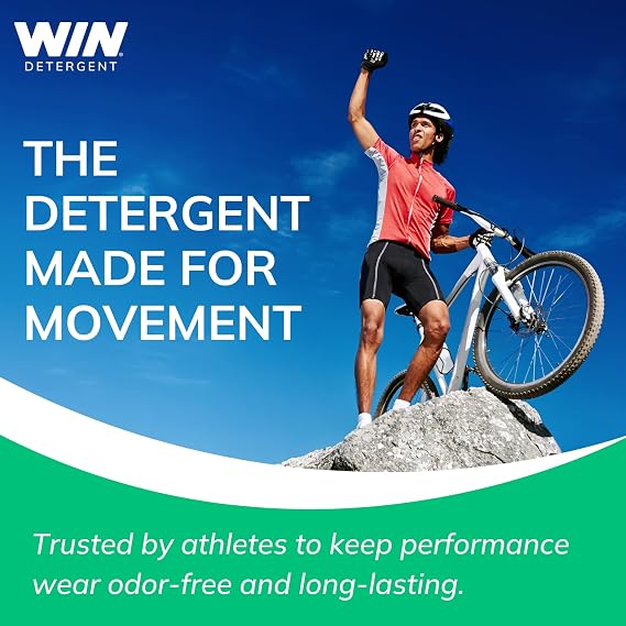 WIN Sports Laundry Detergent for Activewear - Free and Clear - 64oz 3-Pack
