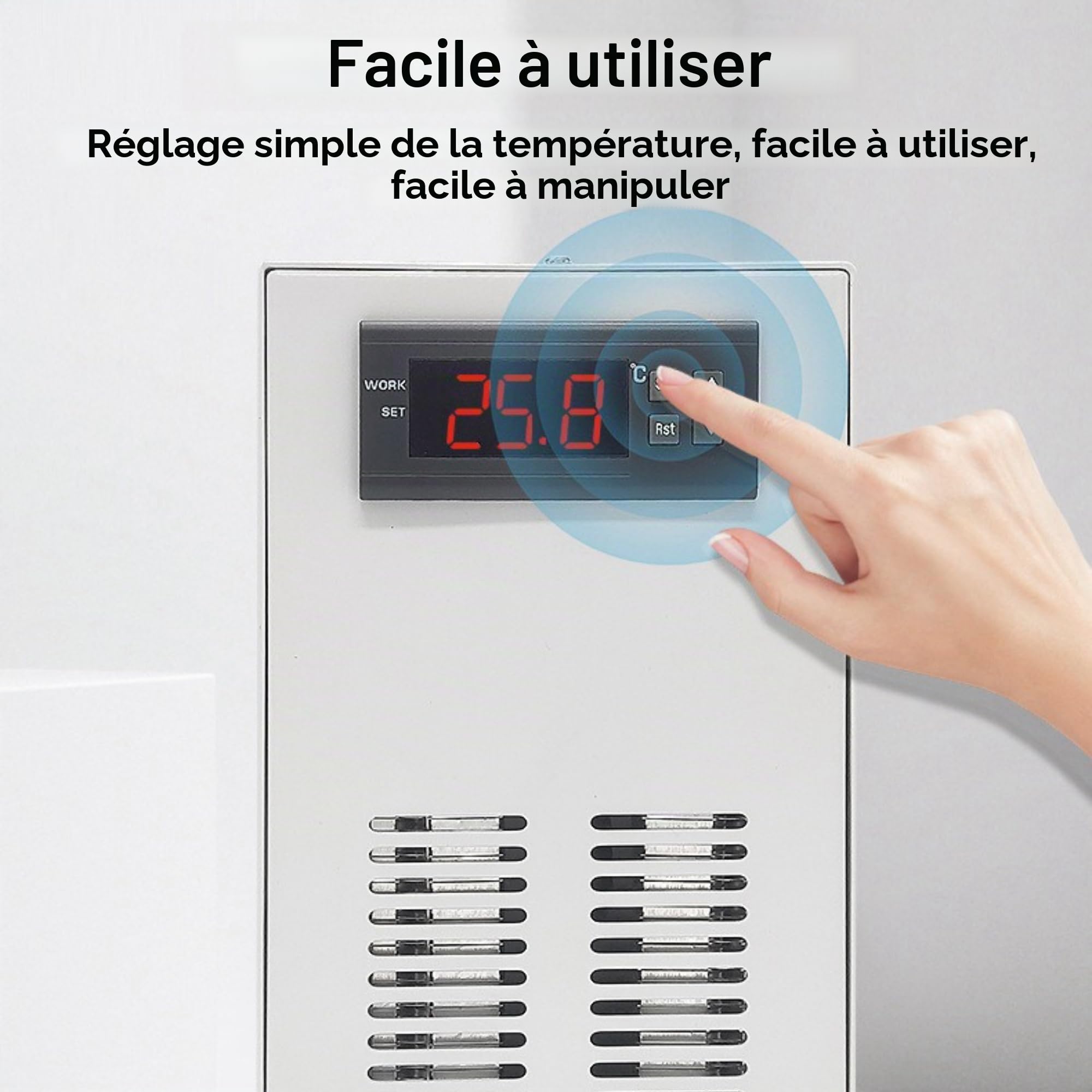 Refroidisseur D'eau D'Aquarium, Fonctionnement Silencieux 2 en 1, Refroidissement Rapide, Réglage du Refroidissement et du Chauffage pour Aquarium ≤ 20 L avec Tuyau D'eau et