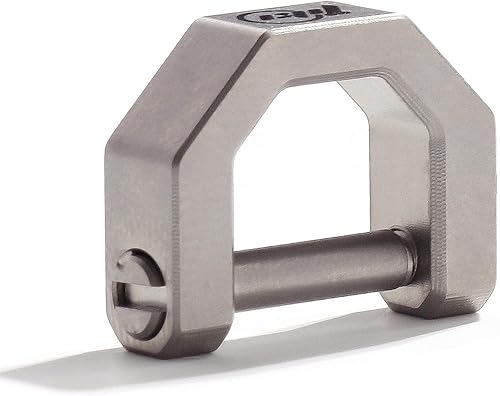 Miniatura 9 de Llaveros de titanio, anillo en D, llavero de titanio para llaves de coche