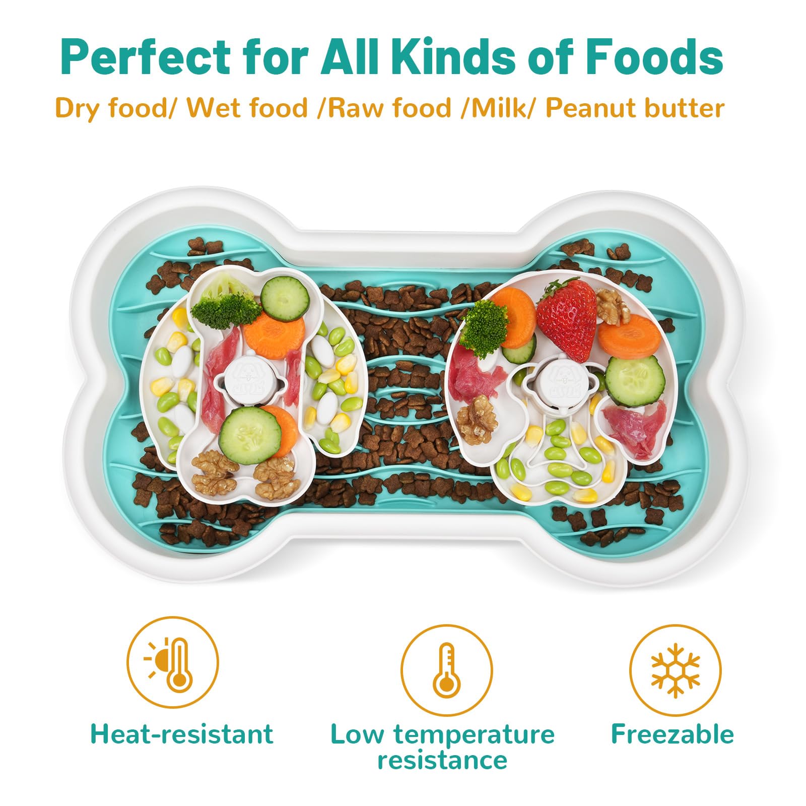 Slow Feeder Dog Bowl With Puzzle Mat – Anti-Choking Bloat Stop Bowl For Large & Small Dogs - View #6