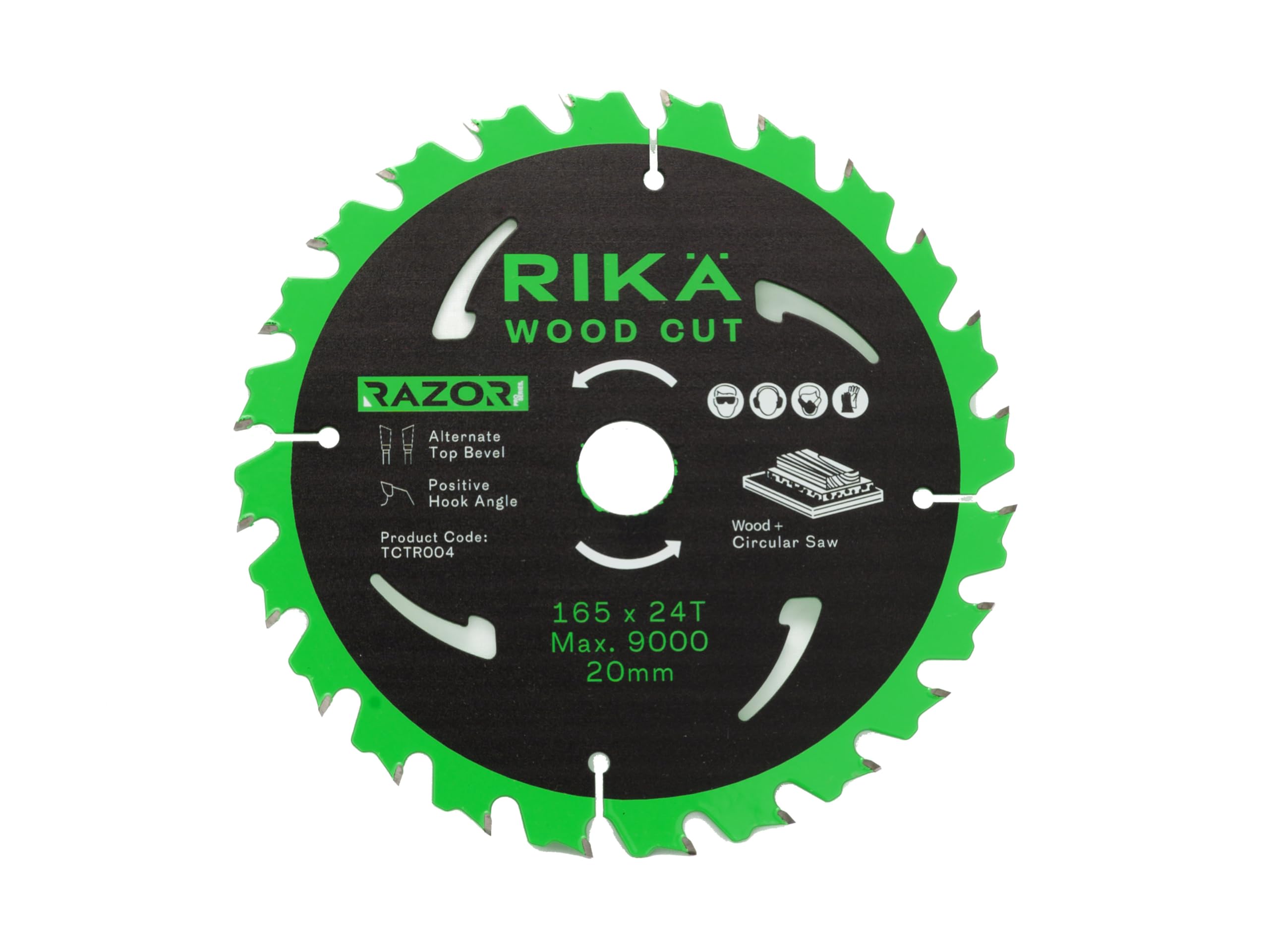 Rikä TCTR004 Razor Pro TCT Circular Saw Blade 165mm x 24T x 20mm