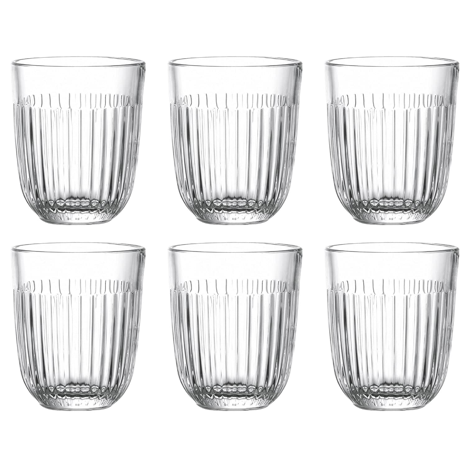 La Rochère Vasos Ouessant de 290 ml, 9,5 cm de altura, 8 cm de diámetro, transparente (6 unidades)