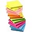 付箋 強粘着 ブロックメモ 文房具 便利 メモ用紙 ネオンカラー 75×75mm 100枚/冊 12冊/パック 業務用セット