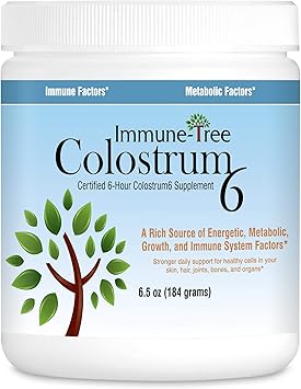 100% Bovine Colostrum Powder, 120 Servings, 6.5oz, Supports Anti-Aging, Healthy Immune System, Gut & Digestion, Muscle & Tissue, Wellness, Made in USA from Grass Fed, Grade A Dairy Cows