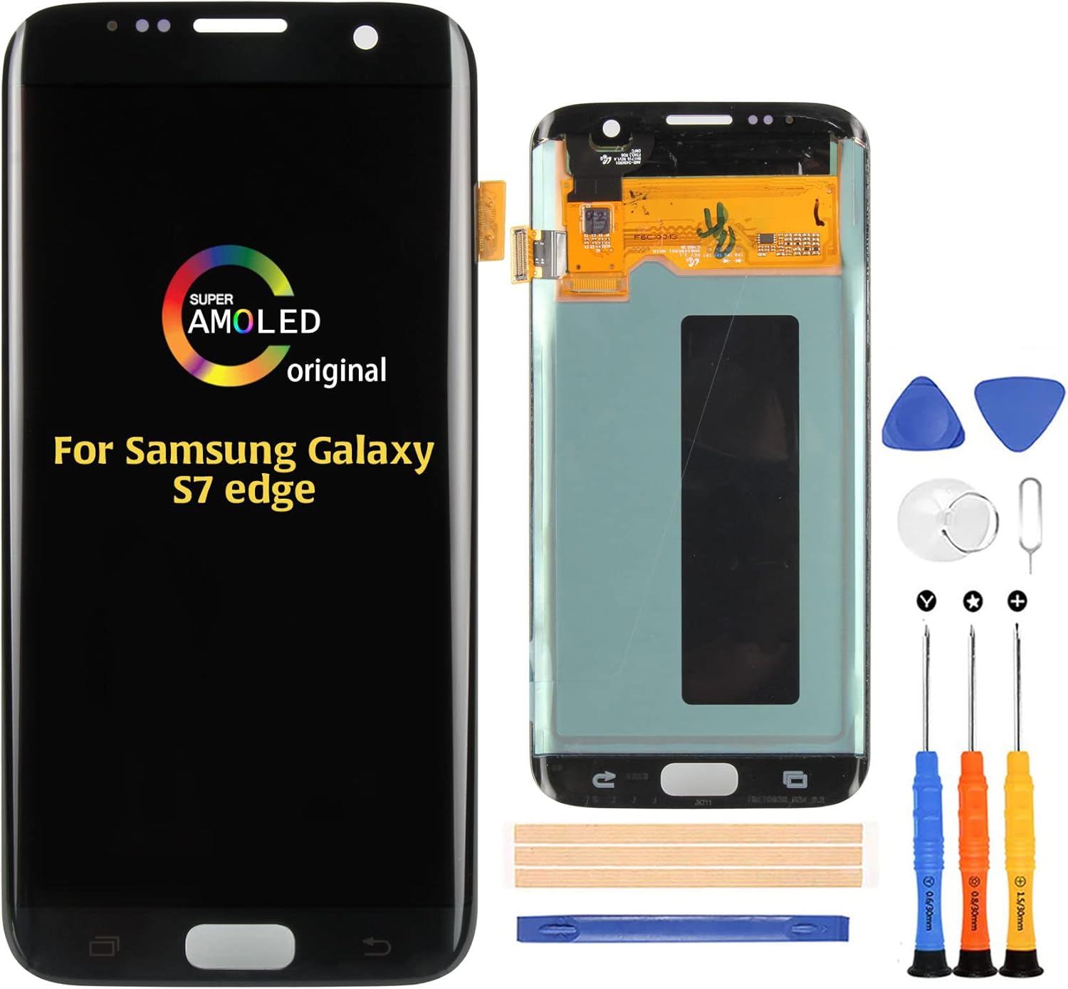 A-MIND for Samsung Galaxy S7 Edge G935 Screen Replacement AMOLED G935A G935V G935P G935T G935F G935S G935K G935L LCD Display Assembly(Not for S7 G930)(Original Black)