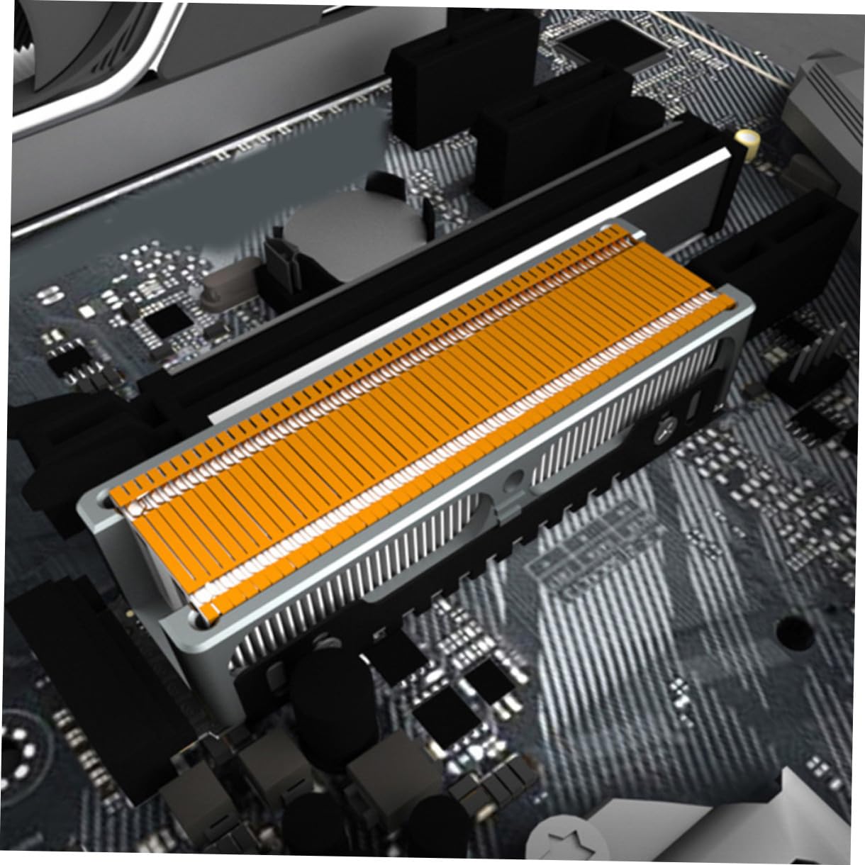 Metallener SSD Kühlkörper für M. 2 Solid State Drive, Albronze, Gold
