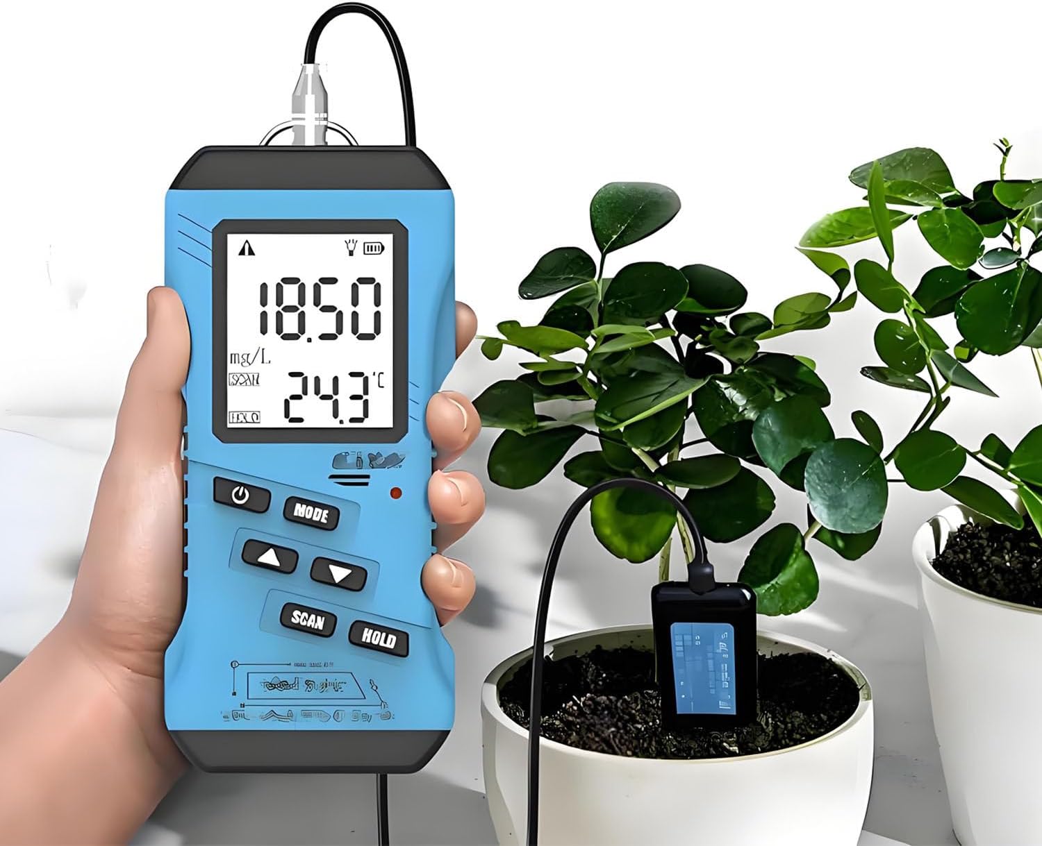 7 in 1 Handheld Soil Analyzer,NPK PH EC Analyzer,with Moisture & Temperature Sensor,Backlit LCD Garden Soil Test Kit,7 in 1 Handheld Soil Analyzer,for Lawn, Farm, Indoor Outdoor Plants