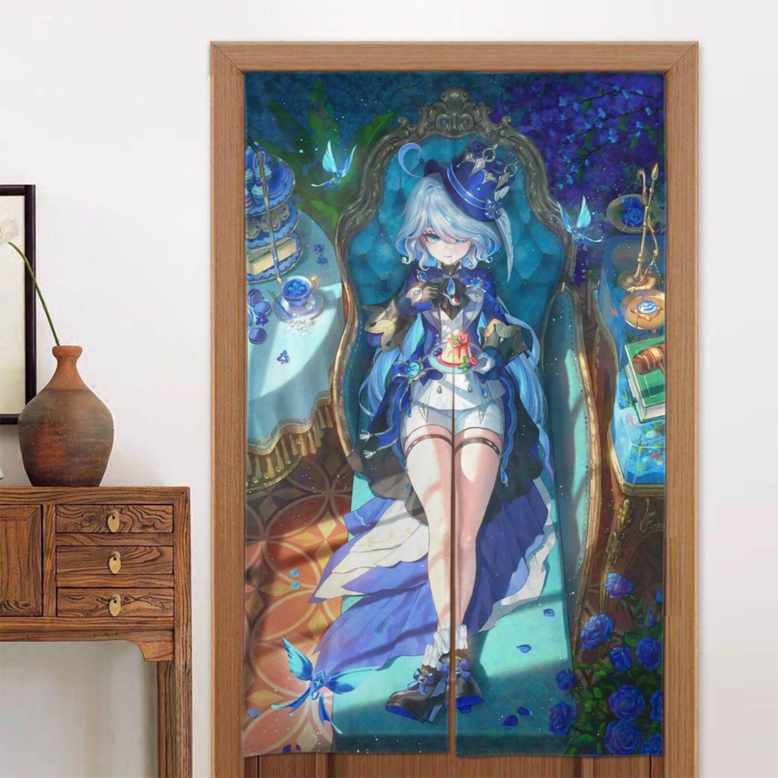 Amazon.co.jp: のれん 原神 フリーナ 絵画 目隠し 遮光 冷気遮断