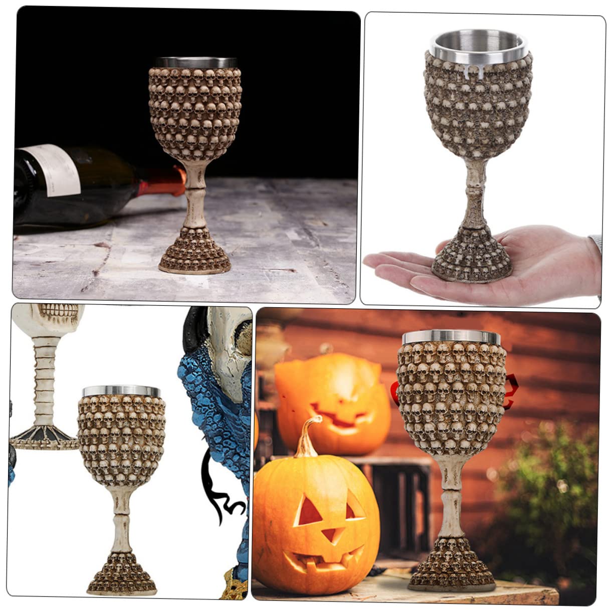 Ciieeo 2 Pièces gobelet inoxlm couvert wine glasses - Verre à liqueur verres à vin tasse à liqueur multifonction verre à accessoire Acier inoxydable