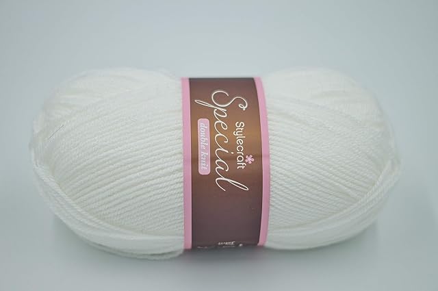 Stylecraft Knitting Yarn/Wool for Knit & Crochet, Double Knitting - White (1001)