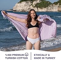 Vista 117 de Oversized Turkish Beach Towel 38’’x71’’ - Set of 2 100% Turkish Cotton Lightweight Sand Free Quick Dry Pool Towels Extra Large Bath Towels for