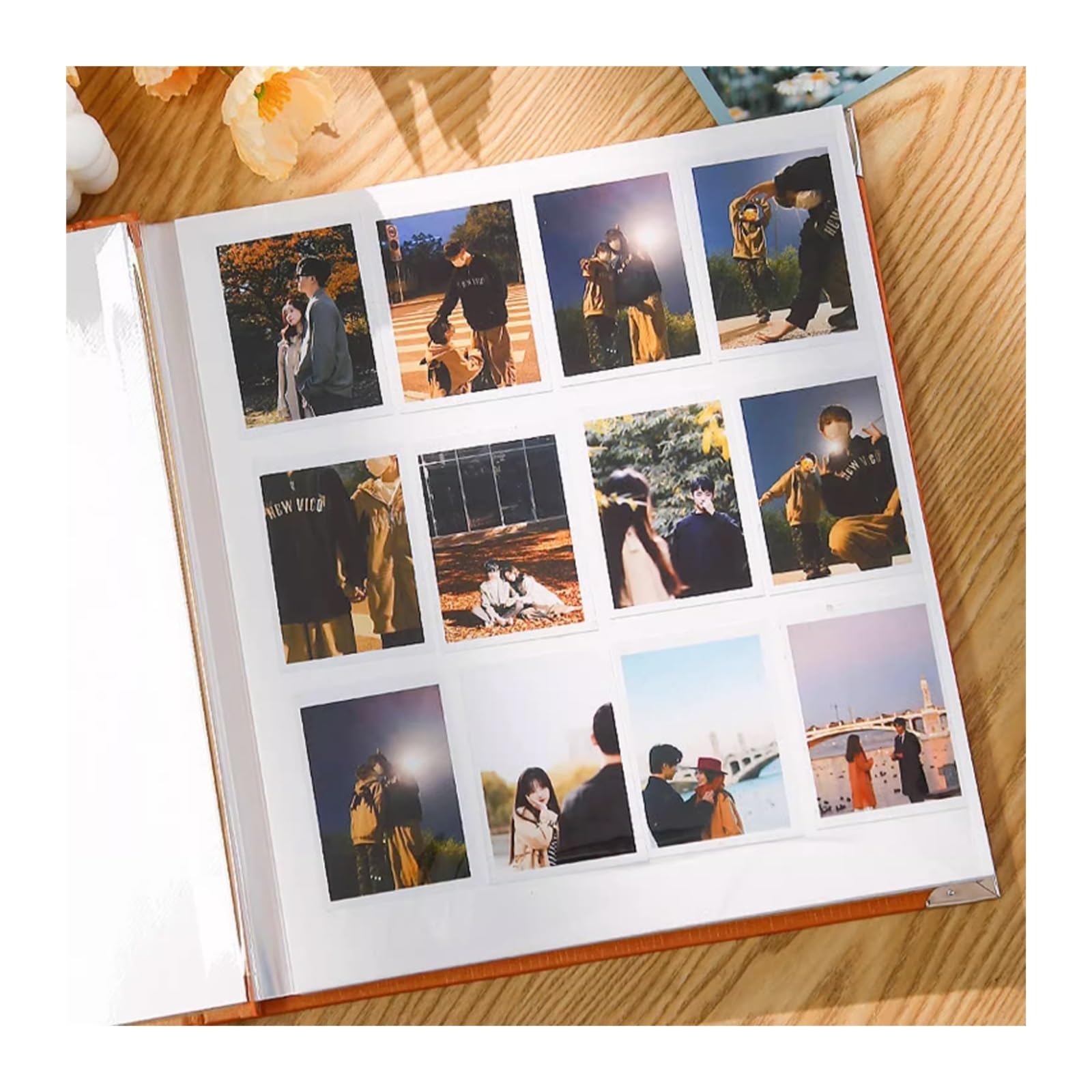 Fotoalbum Albumbuch, handgefertigt, selbstklebend, Kleisteralbum, laminiert, DIY-Fotoalbum, Familie, großes Fassungsvermögen, zufällige Kleisterfotospeicherung, Erinnerungsalbum Fotobuch ( Color : Bla