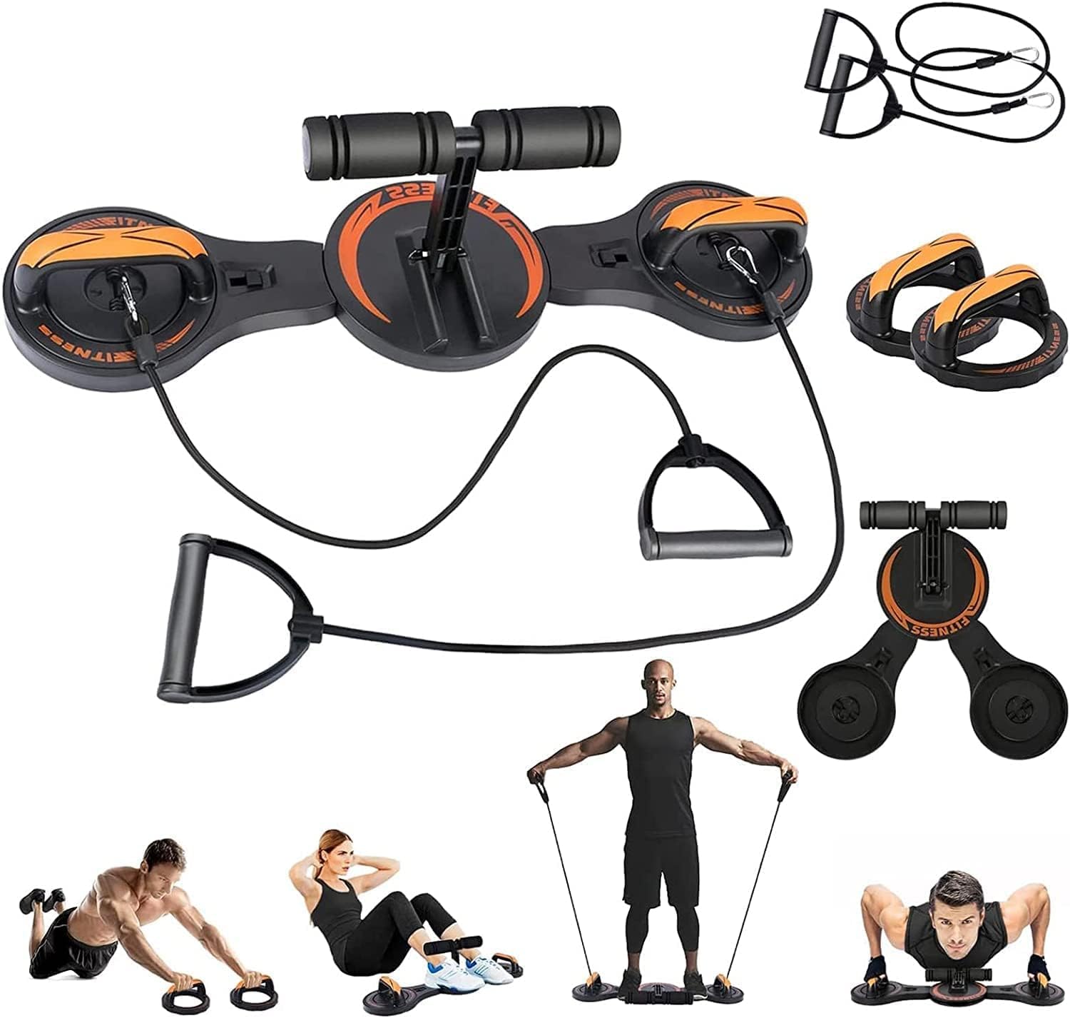 Suicune Push Up Board Fitness, 4 in 1 Workout Equipment for Home Workouts Professional Pushup System for Chest, Tricep, Back Professional Strength Training Equipment For Man and Women - Black-image-45