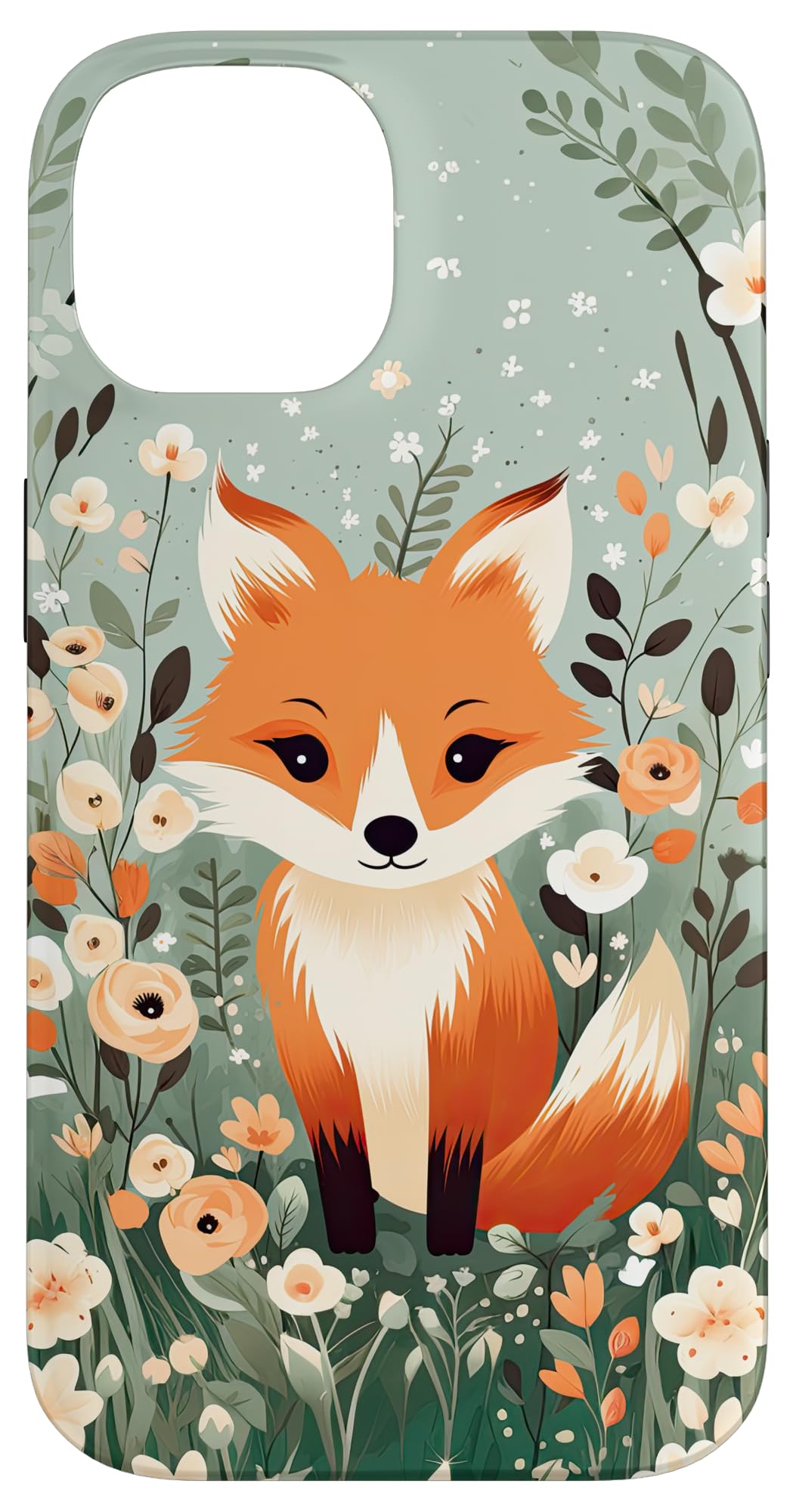 Charming Animal Illustration Whimsical Fox Artwork Character Case for iPhone 14
