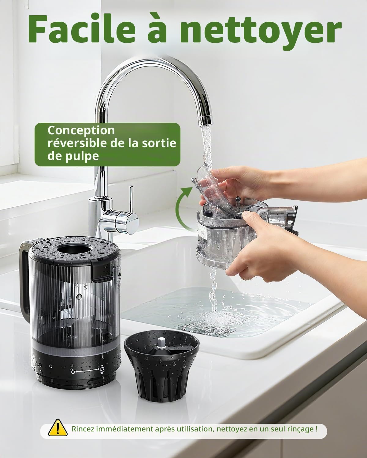 ACOQOOS Extracteur de jus Max, Extracteur de jus de fruits et légumes