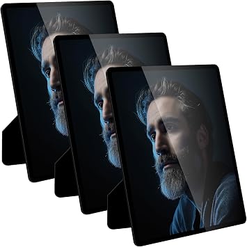 8x10 Picture Frames Black Set of 3 Pack - 8 x 10 Black Frame with Round Corners, Photo Frames 10 x 8 Great for hanging wall and tabletop 3 Pack 8x10, black
