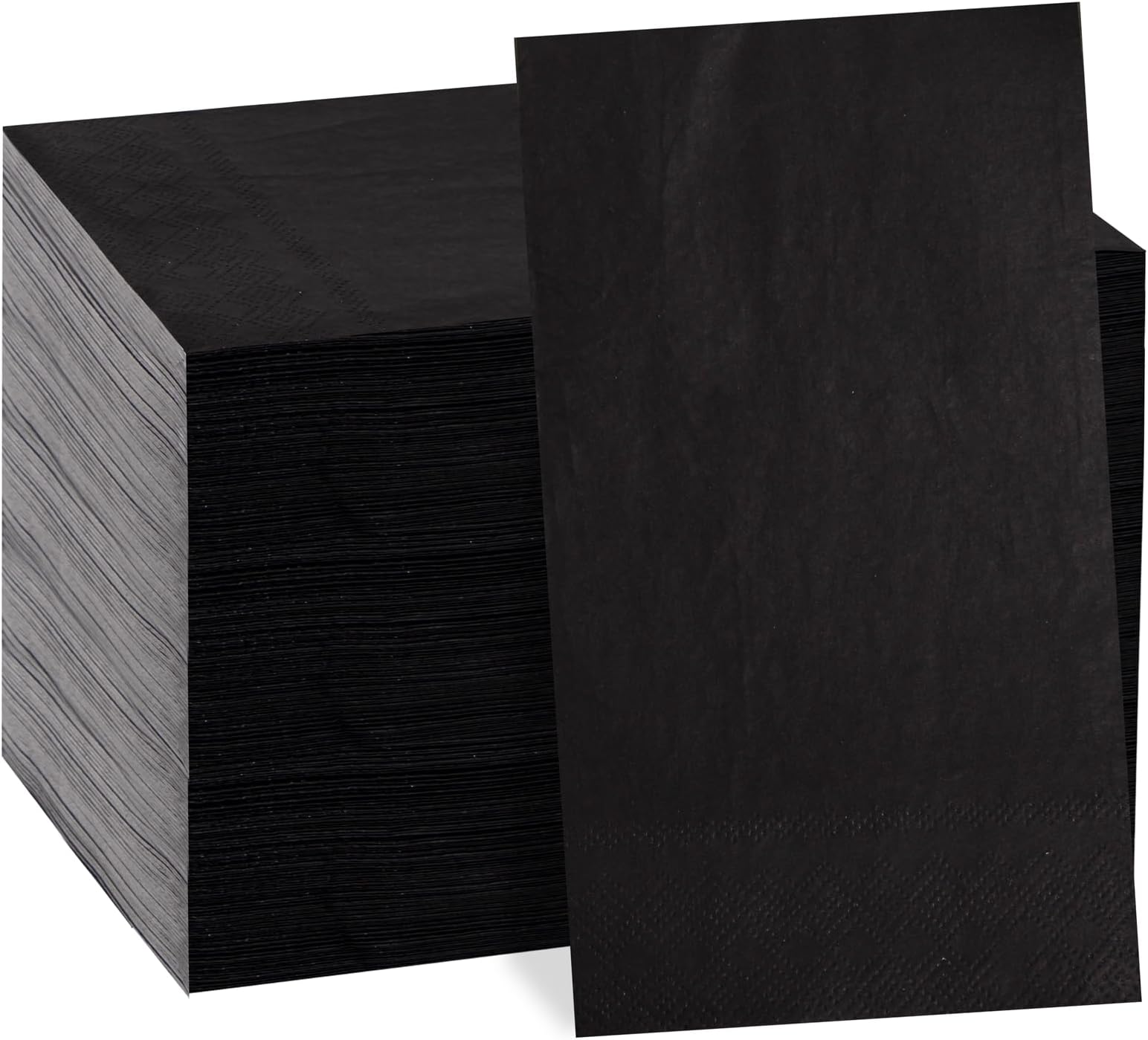 BUCLA 100-Count 3-Ply Black Napkins - Black Paper Napkins Disposable Premium Quality, Absorbent for Kitchen, Parties, Weddings, Halloween & New Year