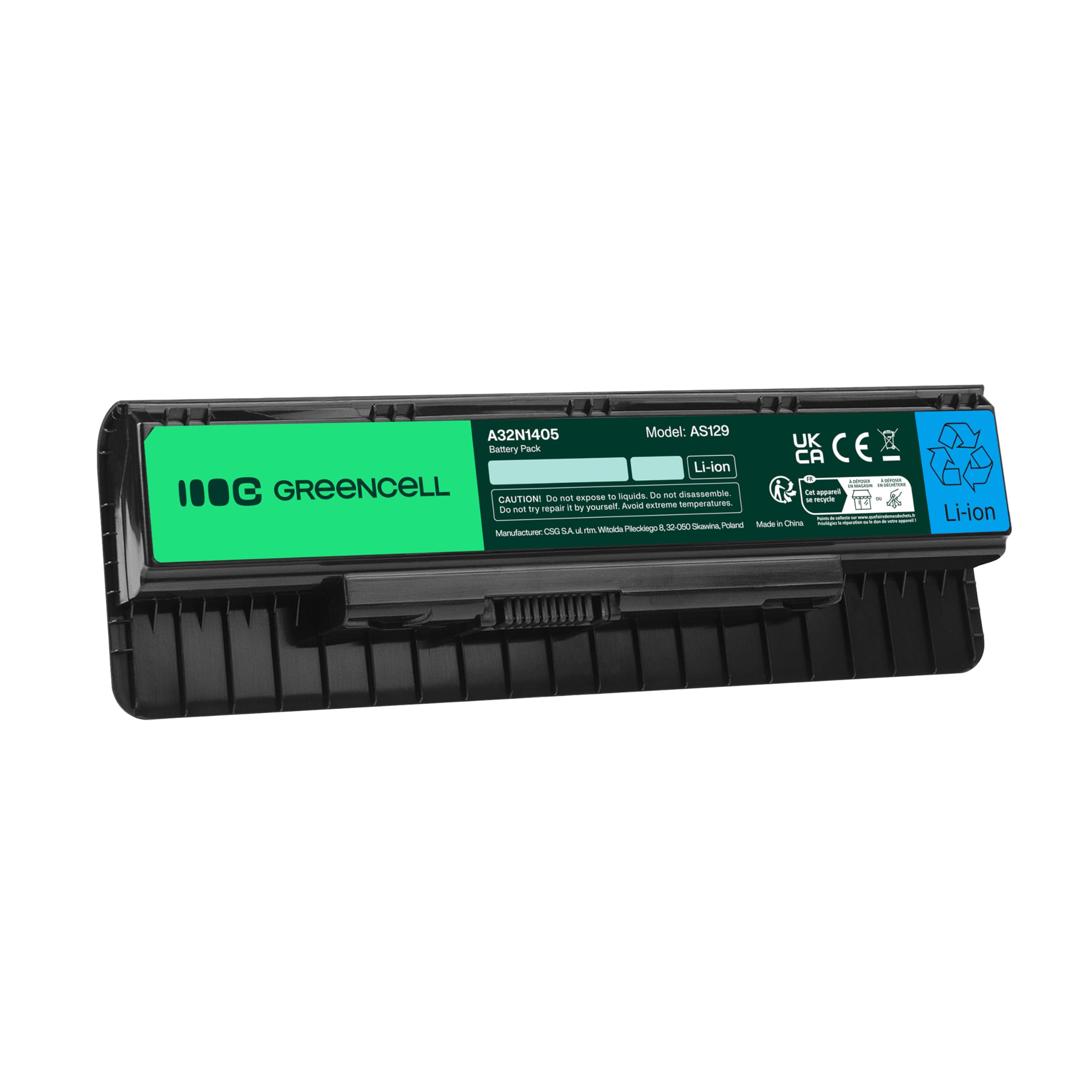 Green Cell Bateria A32N1405 do Asus N551 N551J N551JM N551JW N551JX ROG G551 G551J G551JM G551JW G771 G771J G771JM G771JW (4400mAh 10.8V Czarna)