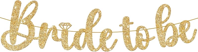 KatchOn Glitter Bride To Be Banner 10 Feet, Bachelorette Party Decorations | Pre-Strung, bride to be decorations, Bride To Be Backdrop, Bridal Shower Decorations, Wedding Shower Party Supplies