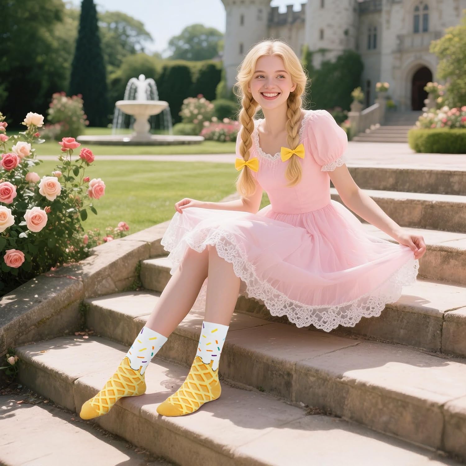 YOYOU Cute Crew Socks for Women, Funny Patterned Novelty Sock - Image 5