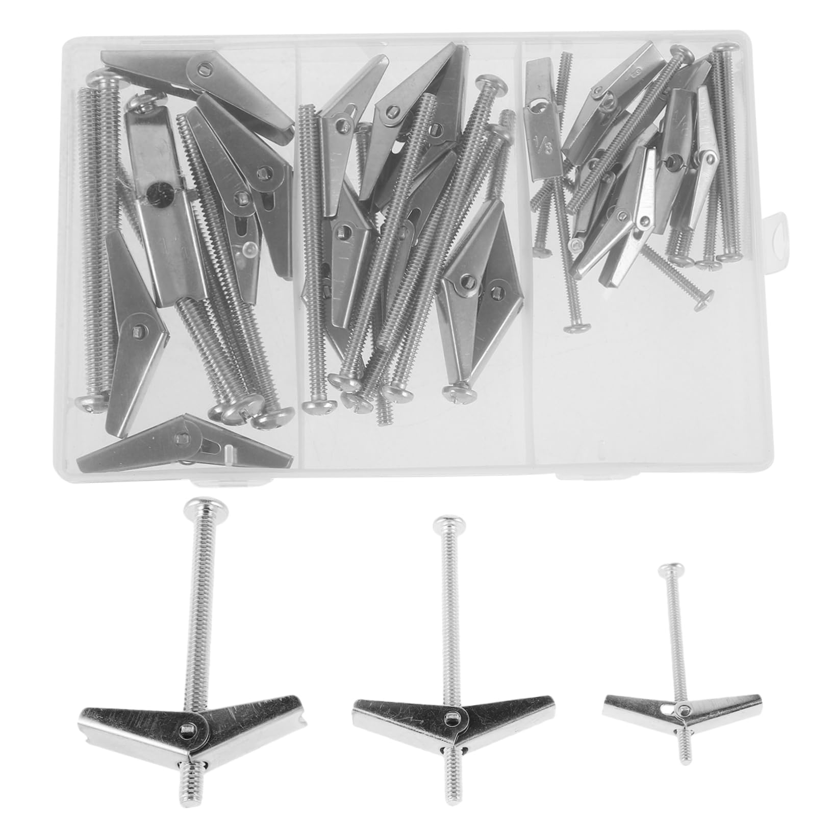 Cabilock Heavy Duty Drywall Anchors Toggle Bolts and Screws Kit 24 Piece Assortment Wing Nuts