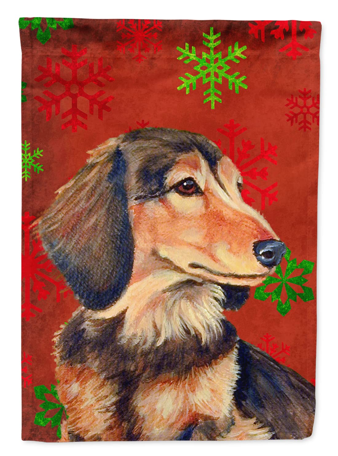 Dachshund Snowflake Canvas House Flag superbe bannière décorative en toile de canevas