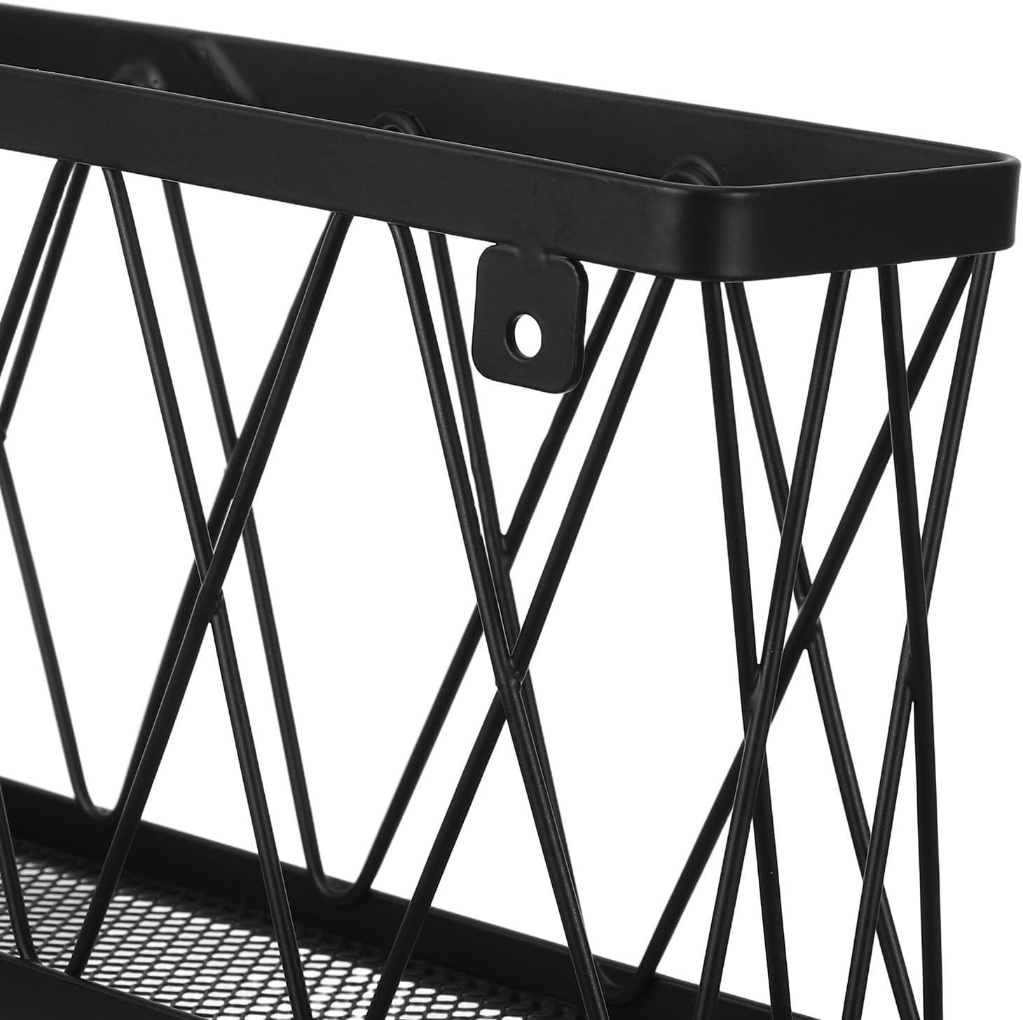 Metal Cabinet Door Organizer Hanging Basket Self Adhesive 3pcs