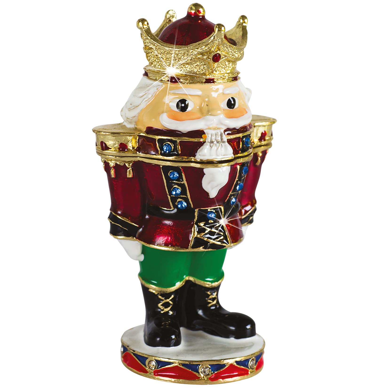 Craycombe Trinkets 6066 Nutcracker Soldier Trinket Box, Red, Height 8cm