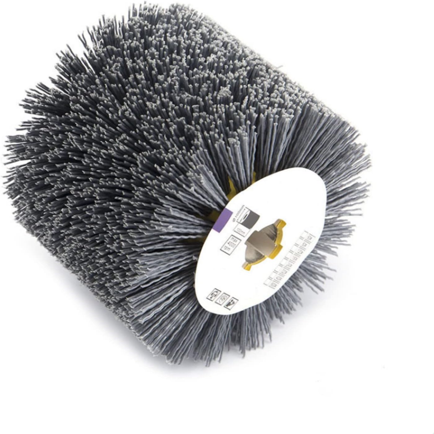 1pc Deburring Abrasive Wire Drum Drawing Polishing Wheel Round Electric Brush Buffer Wheels For Wood Metal Surface 120 * 100 * 19mm,Grit 180
