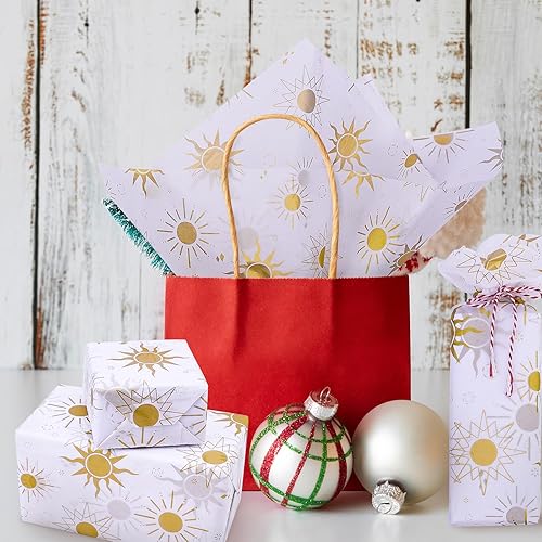 Miniatura 5 de HolyMaji 50 hojas de papel de seda Sunshine para embalaje de pequeñas empresas de 20 x 28 pulgadas, papel de seda impreso a granel, papel de seda