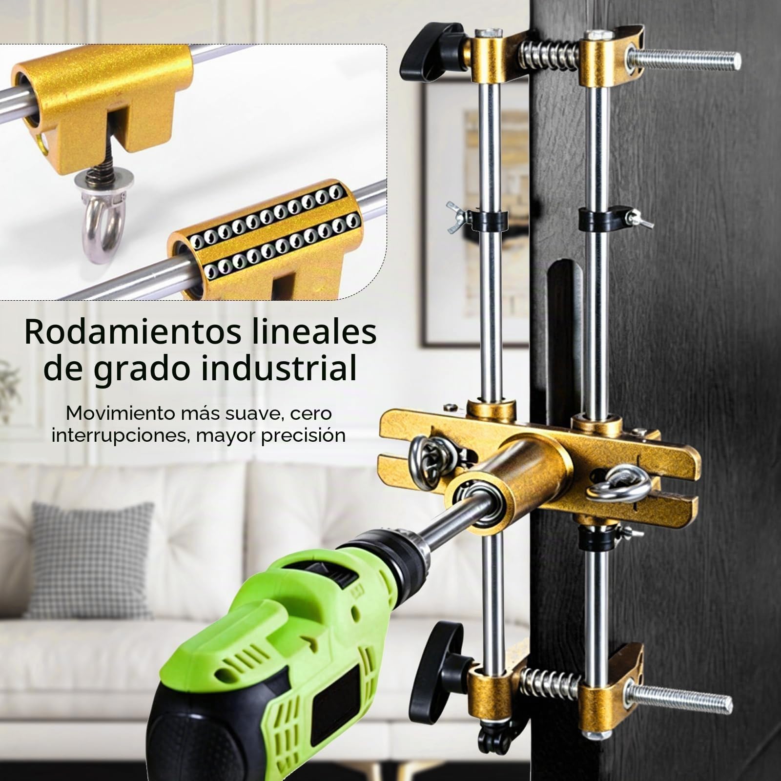 Mortajadora para Cerradura de Puerta, Kit de Abridor de Agujeros para Cerraduras de Puerta con 11 Cortadores de Acero de Tungsteno Plantilla de Mortaja 16 16.5 18 20 22 24 25 26 27 28 30 mm