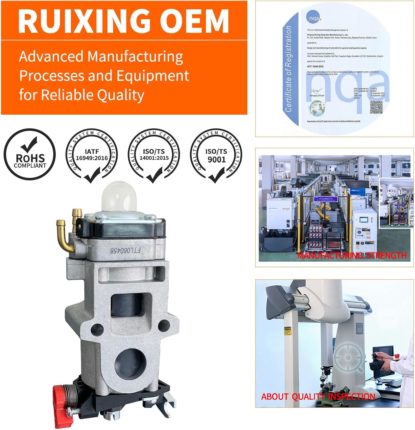Ruixing OEM A021004920 PB-9010T Carburetor for Echo PB8010T PB-8010T PB-9010 PB8010H PB-8010H PB-9010T PB-9010H Backpack Blower Parts WYAB-1 Shindaiwa EB810RT EB810 EB910 EB910RT Leaf Blower