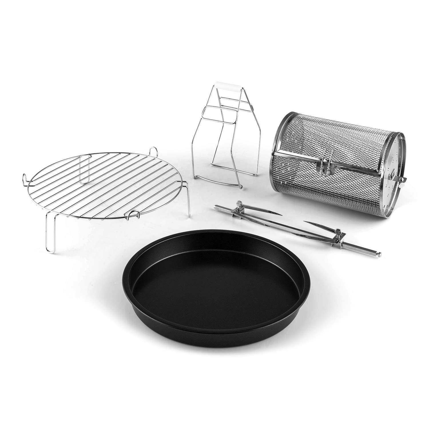 Klarstein VitAir Turbo Frytkownica beztłuszczowa - 1400 W frytkownica, Airfryer z komorą 10 litrów, 50 do 230 °C, Timer, Element halogenowo-podczerwony, Design kopułowy, czarno-szara