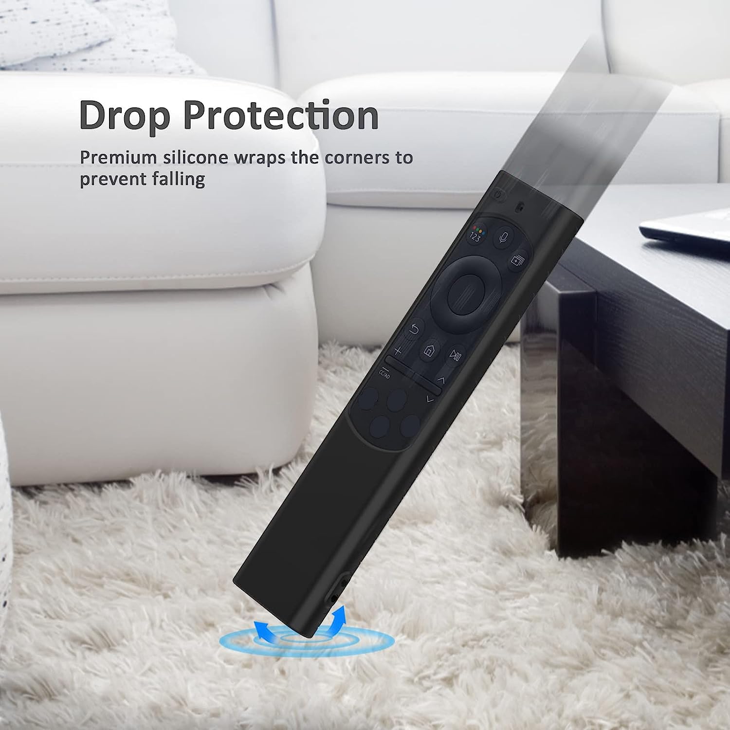 USTIYA SG Funda Control Remoto para Samsung Smart TV BN59-01385 2022 Case Protectora de Silicona a Prueba de Golpes y Caídas para Samsung Smart TV Control Remoto (Negro)